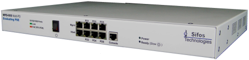 Testinstrument for testing up to 6 PoE Power Devices at the same time