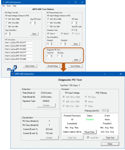 MPD Diagnostic Test is   made for troubleshooting of a single PD