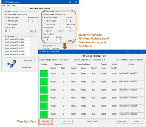 You can create very efficient group testing with MPD Interactive